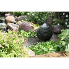 Extra Small Stacked Slate Sphere 18-Inch