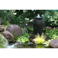 Extra Small Stacked Slate Urn 24″