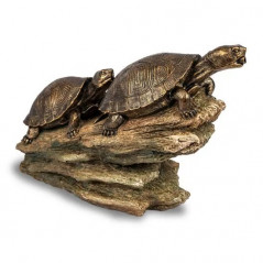 Double Turtle on Log Fountains