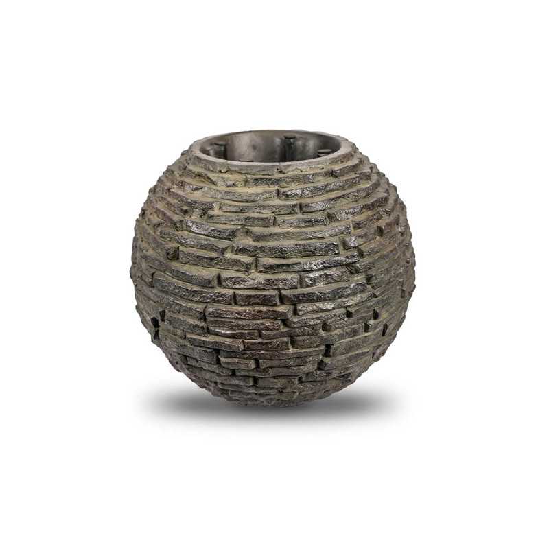 Extra Small Stacked Slate Sphere 18-Inch