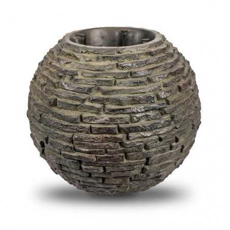Extra Small Stacked Slate Sphere 18-Inch