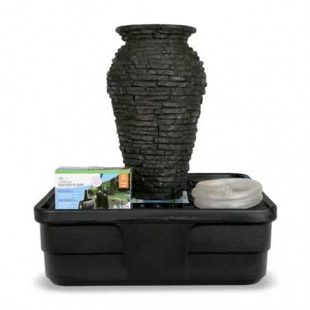 Small Stacked Slate Urn Fountain Kit