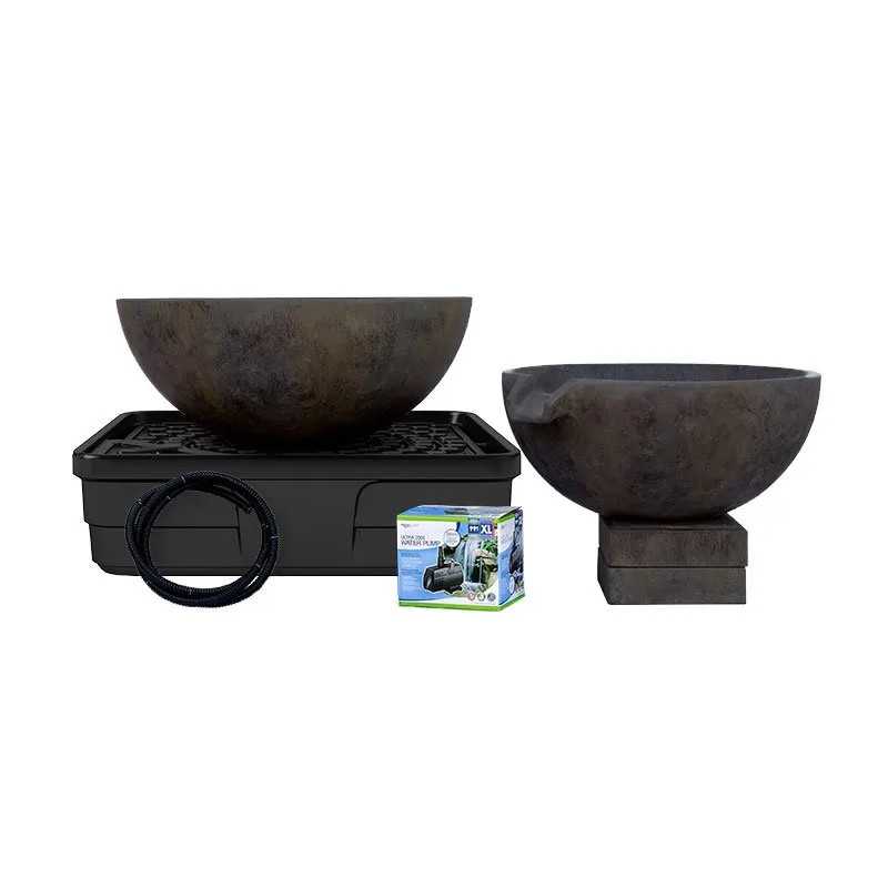 Spillway Bowl and Basin Fountain Kit – Iron Ore – 32″/40″ Dia (81/102 cm)
