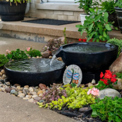 Spillway Bowl and Basin Fountain Kit – Iron Ore