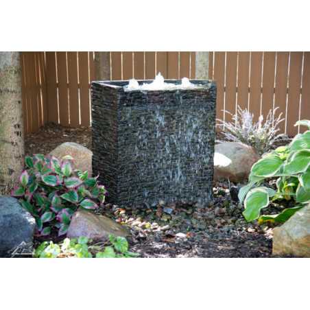Stacked Slate Spillway Wall 32″ Landscape Fountain Kit