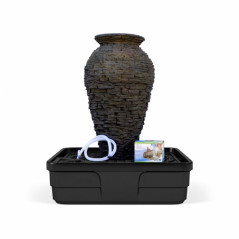 Aquascape Medium Stacked Slate Urn Landscape Fountain Kit