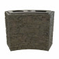 Large Curved Stacked Slate Wall Base