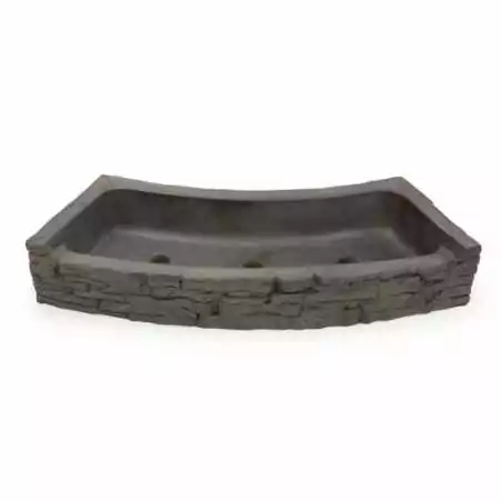 Rear-Spill Curved Stacked Slate Topper