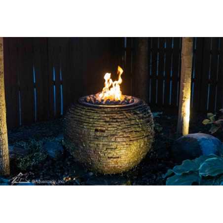 Fire and Water Stacked Slate Sphere – Medium