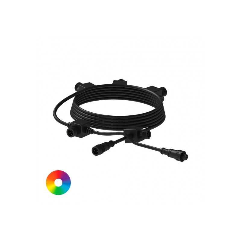 5-Outlet Color-Changing Light Extension Cable