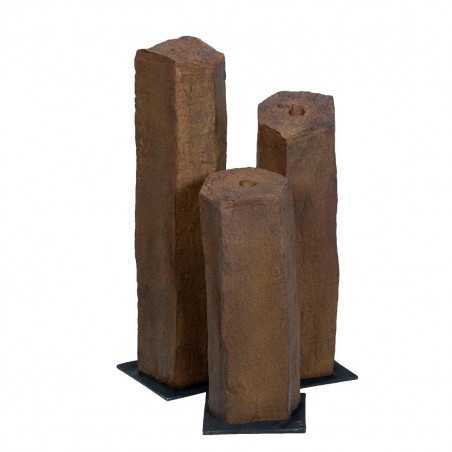 Faux Basalt Column Set of 3